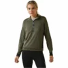 2023 Ariat Womens Breathe 1/2 Zip Sweatshirt 10043391 - Beetle