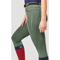 2022 Dublin Womens Cool It Everyday Riding Tights 100492402 - Olive Green Colour Olive Green -Ariat Shop 1004924026 DB Cool It Tights3 Image Null Hero.700x700