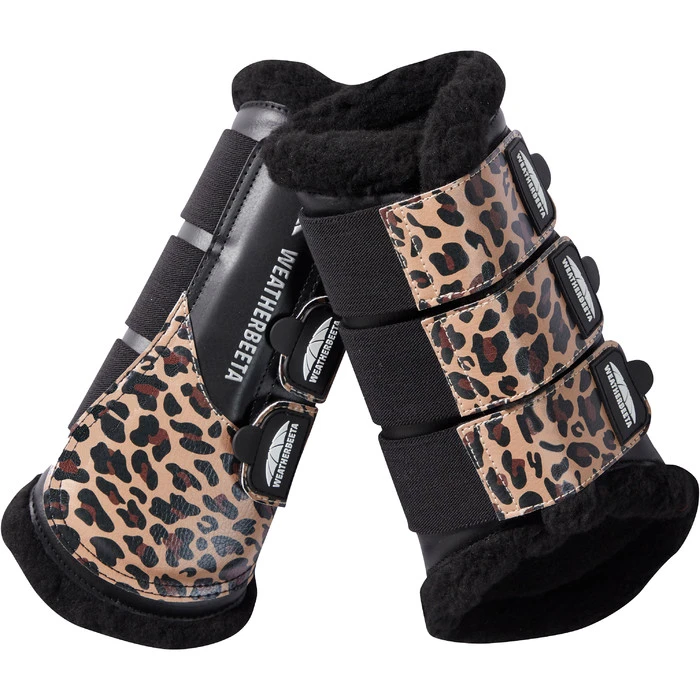 Weatherbeeta Leopard Brushing Boots 1006958001 Brown Leopard Print 1 Weatherbeeta Leopard Brushing Boots 1006958001 Brown Leopard Print