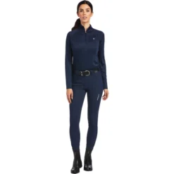 Ariat Womens Sunstopper 2.0 1/4 Zip Base Layer Top - Navy Colour Navy -Ariat Shop 1598 202220Ariat20Womens20Sunstopper202.0201420Zip20Base20Layer20Top201003935320 20Navy20Front.700x700