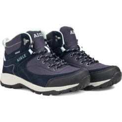 2021 Aigle Womens Vedur Waterproof Mid MTD Boots T1946 - Marine / Wave