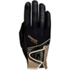 2022 Roeckl Madrid Riding Gloves 3301-249 - Black / Gold Colour Gold/Black