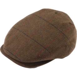2023 Alan Paine Mens Combrook Tweed Flat Cap COMGCAP - Acorn Colour Acorn