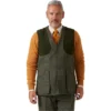 2022 Alan Paine Mens Rutland Tweed Shooting Waistcoat RUTGSHW - Seaweed