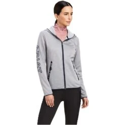 2022 Ariat Womens Byron Full Zip Hoodie 10039590 - Grey