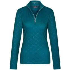 2022 HV Polo Womens Welmoed Luxury Long Sleeve Top 403093454 - Deep Sea Blue Colour Deep Sea Blue