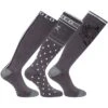 2022 HV Polo Womens Harper Socks 3-pack 205493450 - Dark Grey Melange