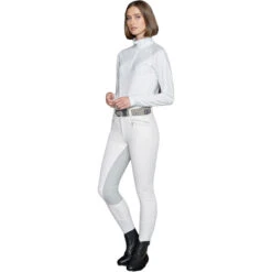 2022 Mountain Horse Womens Diana Clarino Full Seat Breeches 053240200 - White Colour White