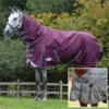 2022 Weatherbeeta Comfitec Plus Dynamic II Medium-Lite Detach-A-Neck Rug & Liner Bundle - Grey / White / Maroon