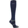 2022 Woof Wear Long Bamboo Waffle Riding Socks WW0017 - Navy / Grey Colour Navy/Grey