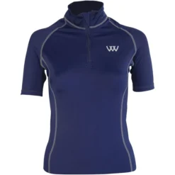 2022 Woof Wear Womens Short Sleeve Performance Riding Shirt WA0006 - Navy Colour Navy