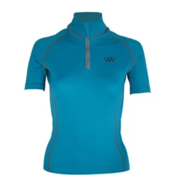 2022 Woof Wear Womens Short Sleeve Performance Riding Shirt WA0006 - Ocean Colour Ocean