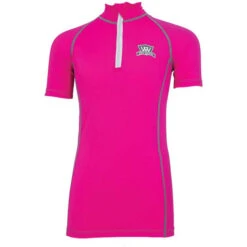 2022 Woof Wear Young Rider Short Sleeve Riding Shirt WA0007 - Berry Colour Berry