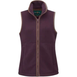 2023 Alan Paine Womens Aylsham Fleece Gilet AYLLWCT - Merlot Colour Merlot