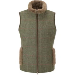 2023 Alan Paine Womens Combrook Tweed Gilet COMLGIL - Heath