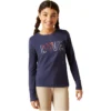 2023 Ariat Junior Love Long Sleeve T-Shirt 10046496 - Navy Heather