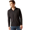 2023 Ariat Mens Lowell Long Sleeve Base Layer Top 10046334 - Black