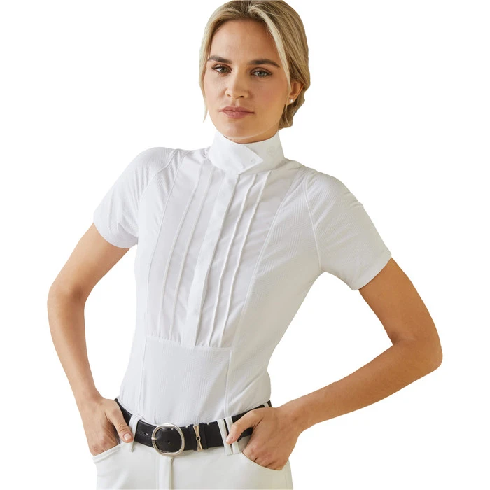 2023 Ariat Womens Luxe Show Shirt 10043820 - White 1 2023 Ariat Womens Luxe Show Shirt 10043820 - White