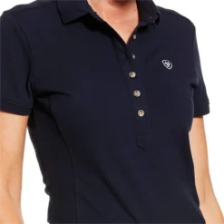 2023 Ariat Womens Prix 2.0 Short Sleeve Polo 10030467 - Navy Colour Navy -Ariat Shop 202320Ariat20Womens20Prix202.020Short20Sleeve20Polo201003046720 20Navy20Close20Up.700x700