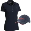 2023 Ariat Womens Prix 2.0 Short Sleeve Polo & Cap For £10 Bundle - Navy / Red