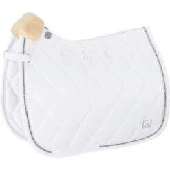 2023 Eskadron Glossy Crystal Saddle Cloth 218131 445 - White Colour White