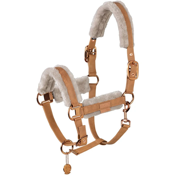 2023 Eskadron Platinum Double Pin Metallic Faux Leather Headcollar 420839851641 - Cognac 1 2023 Eskadron Platinum Double Pin Metallic Faux Leather Headcollar 420839851641 - Cognac