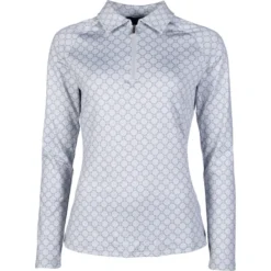 2023 HKM Rosewood All Over Print Functional Shirt 14230 - Light Grey