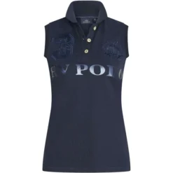 2023 HV Polo Womens Favouritas Sleeveless Polo Shirt 403093416 - Navy Metallic