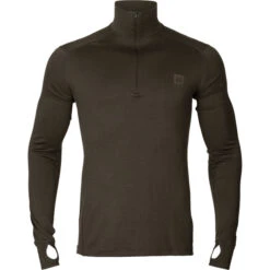 2023 Harkila Mens Base All Season Half Zip Top 2001060 - Shadow Brown