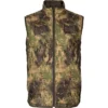 2023 Harkila Mens Deer Stalker Camo Reversible Packable Waistcoat 1201150 - Willow Green / AXIS MSPForest