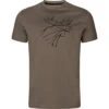 2023 Harkila Mens Graphic T-Shirt 2 Pack 1601049 - Brown Granite / Phantom