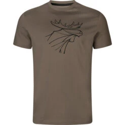 2023 Harkila Mens Graphic T-Shirt 2 Pack 1601049 - Brown Granite / Phantom