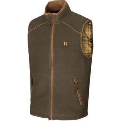 2023 Harkila Mens Sandhem Fleece Waistcoat 120115829 - Willow Green