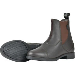 2023 Saxon Childrens Allyn Zip Paddock Boots 1019373 - Brown Colour Brown