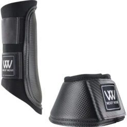 2023 Woof Wear Club Brushing Boots & Pro Overreach Boots Bundle WB0003,WB0051 - Black Colour Black