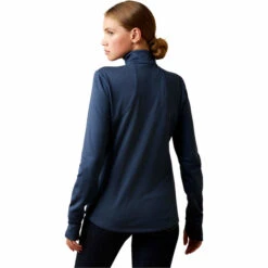 2021 Ariat Womens Team Gridwork 1/4 Zip Baselayer 10037000 - Navy -Ariat Shop 3598 202120Ariat20Womens20Team20Gridwork201420Zip20Baselayer201003700020 20Navy20Back20New.700x700