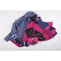 2022 Dublin Womens Lily Cap Sleeve Polo 1000385 - Red Violet Colour Red Violet -Ariat Shop 3975 SS22 Blueberry RedViolet WB Prime DB Apparel Flatlay.700x700