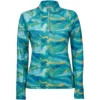 2022 Weatherbeeta Womens Ruby Printed Long Sleeve Top 1009342016 - Blue / Orange Swirl