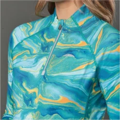 2022 Weatherbeeta Womens Ruby Printed Long Sleeve Top 1009342016 - Blue / Orange Swirl -Ariat Shop 4043 4043 3.700x700