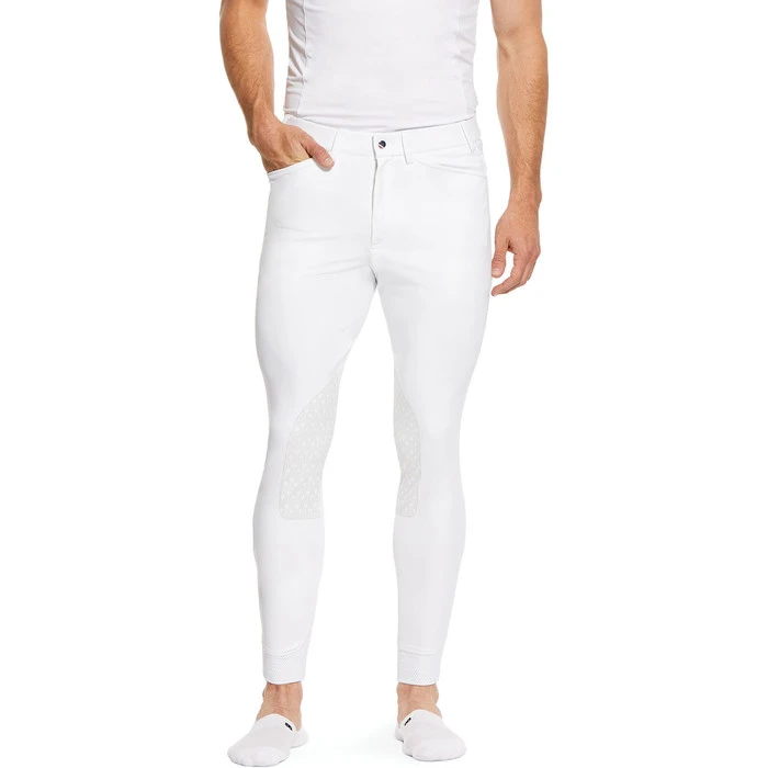 2022 Ariat Mens Tri Factor Grip Knee Patch Breech 10030545 - White 1 2022 Ariat Mens Tri Factor Grip Knee Patch Breech 10030545 - White
