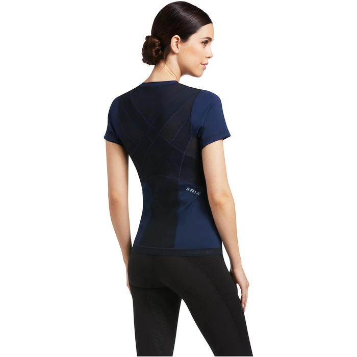 2022 Ariat Womens Ascent Crew Short Sleeve Baselayer 10039199 - Navy 6 2022 Ariat Womens Ascent Crew Short Sleeve Baselayer 10039199 - Navy - Image 6