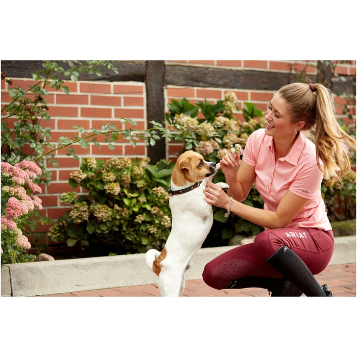 2022 Ariat Womens Talent Short Sleeve Polo Top 10039322 - Peach Blossom 2 2022 Ariat Womens Talent Short Sleeve Polo Top 10039322 - Peach Blossom - Image 2