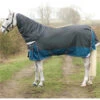 Hy Equestrian DefenceX 50 Detach-A-Neck Rug - Grey / Teal