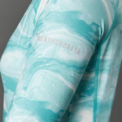 2022 Weatherbeeta Womens Ruby Printed Long Sleeve Top 1009342023 - Turquoise Swirl -Ariat Shop 4511 1009342000 TURQUOISESWIRLMARBLEPRINT WB Ruby LS CU2 Image Null Hero.700x700