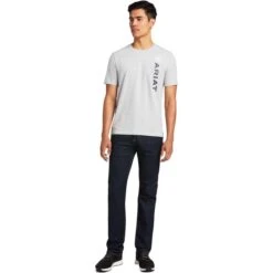 2022 Ariat Mens Vertical Logo Short Sleeve T-Shirt 10039193 - Heather Grey -Ariat Shop 4688 202220Ariat20Mens20Vertical20Logo20Short20Sleeve20T Shirt201003919320 20Heather20Grey3.700x700
