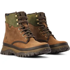 2022 Ariat Womens Moresby Waterproof Boots 10042409 -Oily Distressed Brown / Olive -Ariat Shop 4773 F22 WMS ENGL 10042409 pair.700x700