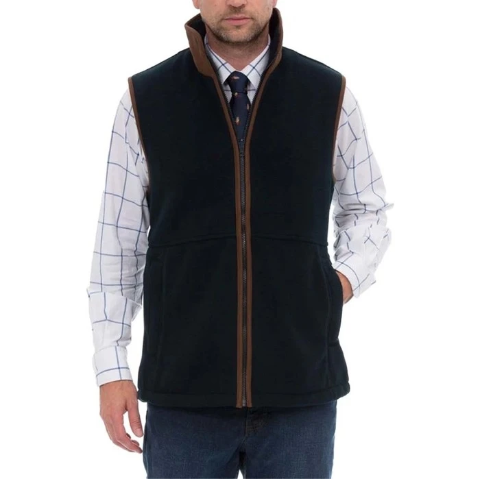 2022 Alan Paine Mens Aylsham Fleece Gilet AYLGWCT - Navy 2 2022 Alan Paine Mens Aylsham Fleece Gilet AYLGWCT - Navy - Image 2