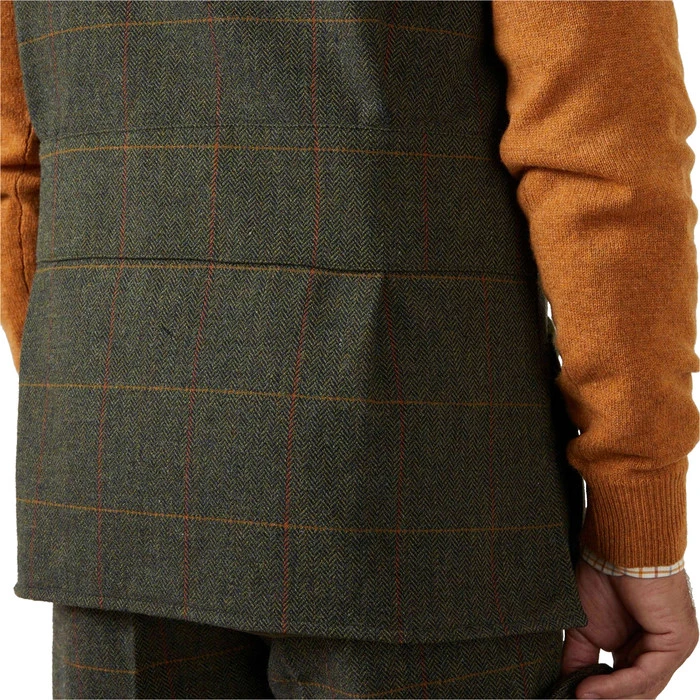 2022 Alan Paine Mens Rutland Tweed Shooting Waistcoat RUTGSHW - Seaweed 4 2022 Alan Paine Mens Rutland Tweed Shooting Waistcoat RUTGSHW - Seaweed - Image 4