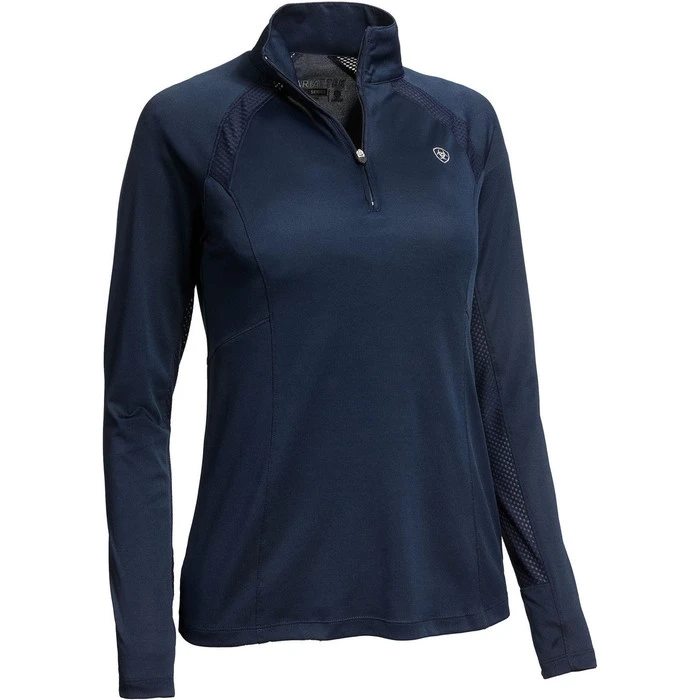 2022 Ariat Womens Sunstopper 2.0 1/4 Zip Baselayer Top & FREE Team Cap Bundle - Team / Navy 6 2022 Ariat Womens Sunstopper 2.0 1/4 Zip Baselayer Top & FREE Team Cap Bundle - Team / Navy - Image 6