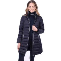 2022 HV Polo Womens Celine Long Jacket 406093464 - Navy -Ariat Shop 5311 202220HV20Polo20Womens20Jacket2040609346420 20Navy20Model20Full.700x700